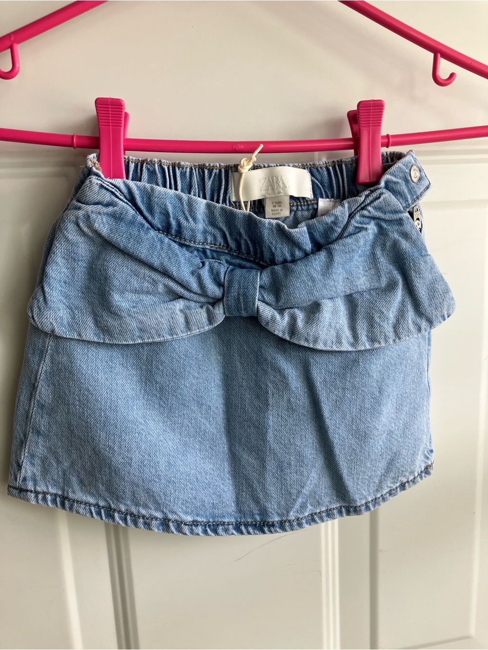Zara denim bow skirt 3T NWT